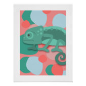 Groene Kameleon Perfect Poster (Voorkant)