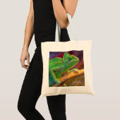 Groene Kameleon Tote Bag (Voorkant (product))