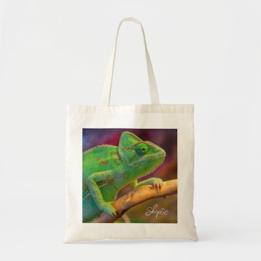 Groene Kameleon Tote Bag (Voorkant)