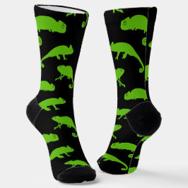 groene kameleonreptiel sokken