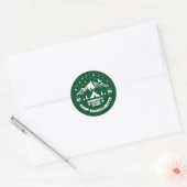 Groene Kamp Bachelorette Bruid Ronde Sticker (Envelop)