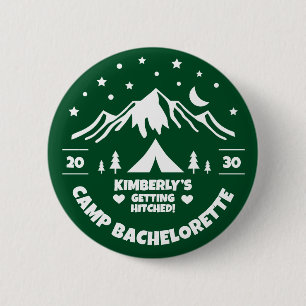 Groene Kamp Bruidsmeisjes Bruiloft Ronde Button 5,7 Cm