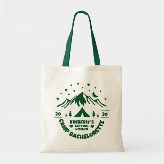 Groene Kamp Bruidsmeisjesfeest Bruid Tote Bag (Voorkant)