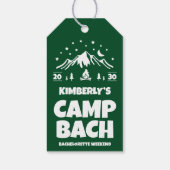 Groene Kamp Vrijgezellenfeest Buiten Cadeaulabel (Achterkant)