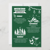 Groene kampeer afscheid weekenduitstap kaart (Achterkant)