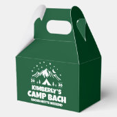 Groene Kampeer Bach Party Bedankdoosjes (Achterkant)