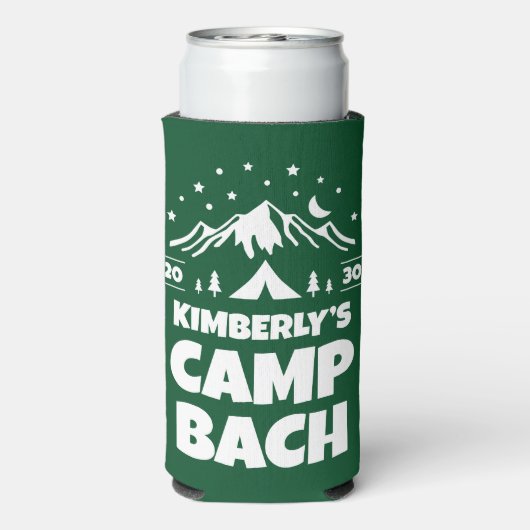 Groene Kampeer Bach Party Seltzer Blikjeskoeler (Seltzer Achterkant)