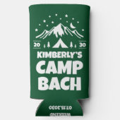 Groene Kampeer Bach Party Seltzer Blikjeskoeler (Achterkant)