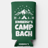 Groene Kampeer Bach Party Seltzer Blikjeskoeler (Voorkant)