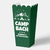 Groene kampeer vrijgezellenfeest bedankdoosjes (Achterkant)