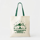 Groene kampeer-vrijgezellenfeest  tote bag (Voorkant)