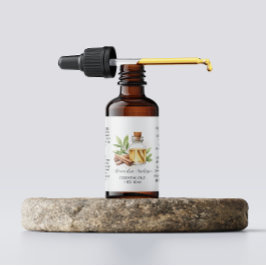 Groene kaneel etherische oliën Waterverf Etiket