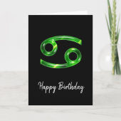 Groene kankerteken Birthday Kaart (Voorkant)