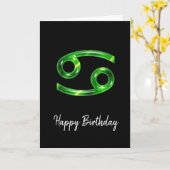 Groene kankerteken Birthday Kaart (Gele Bloem)