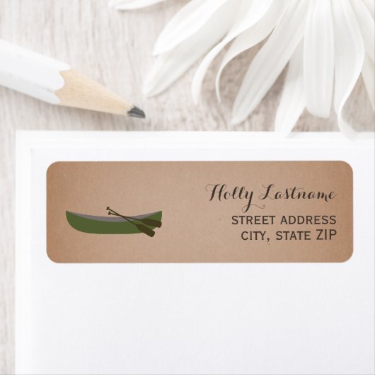Groene Kano rustieke adreslabel Etiket (Insitu)