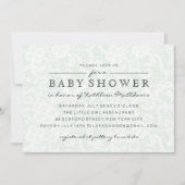 groene kant Baby shower uitnodiging (Voorkant)