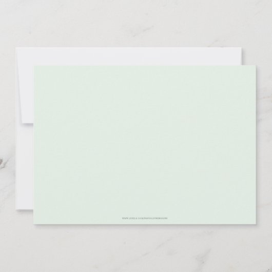 groene kant Baby shower uitnodiging (Achterkant)