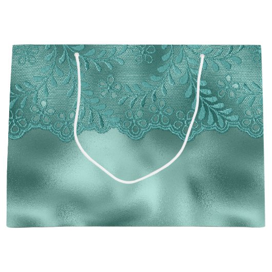 Groene kant bruidsdouche met Robineieren Groot Cadeauzakje (Voorkant)