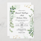 groene kant bruiloft uitnodiging (Voorkant / Achterkant)