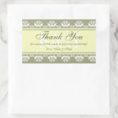 Groene kant grens dank je uit cadeautas rechthoekige sticker (Tas)