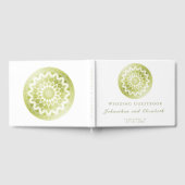 Groene Kant Mandala Bruiloft Gastenboek (Volledig)