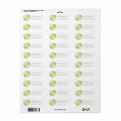 Groene Kant Mandala Trouwadres Etiket (Full Sheet)