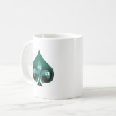 Groene kant van schoppen elegante stijl koffiemok (Voorkant links)