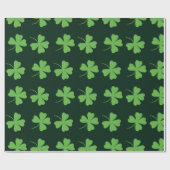 Groene kantelpatroon St Patricks Day Cadeaupapier (Vlak)