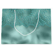 Groene kanten bruidsdouche met Robineieren Groot Cadeauzakje (Voorkant)