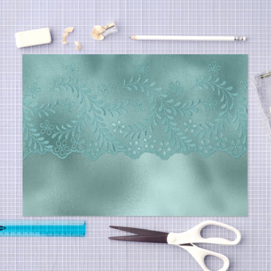 Groene kanten bruidsdouche met Robineieren Tissuepapier (Craft)