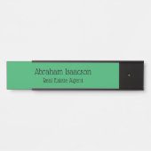 Groene Kantoor Deuren Echte Estate Agent Modern Deurbordje (Voorkant)