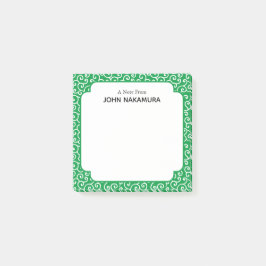 Groene Karakusa Japanse wijnstok patroon Post-it® Notes