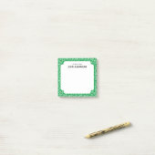 Groene Karakusa Japanse wijnstok patroon Post-it® Notes (Op bureau)