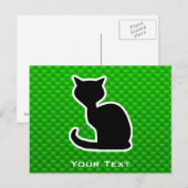 Groene kat briefkaart (Voorkant / Achterkant)