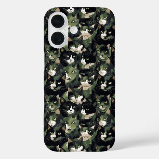 Groene kat camouflage Case-Mate iPhone case (Achterkant)