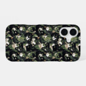 Groene kat camouflage iPhone 16 hoesje (Achterkant horizontaal)