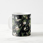 Groene kat camouflage koffiemok (Voorkant links)