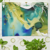 Groene Kat Keukenhanddoek (Gevouwen)