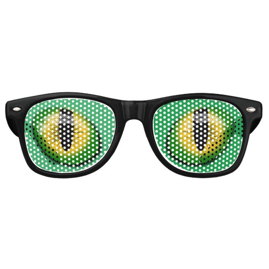 GROENE KAT OGEN PARTY GRAPPIGE ZONNEBRIL (Voorkant)