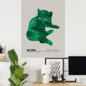 Groene Kat Poster (Thuiskantoor)