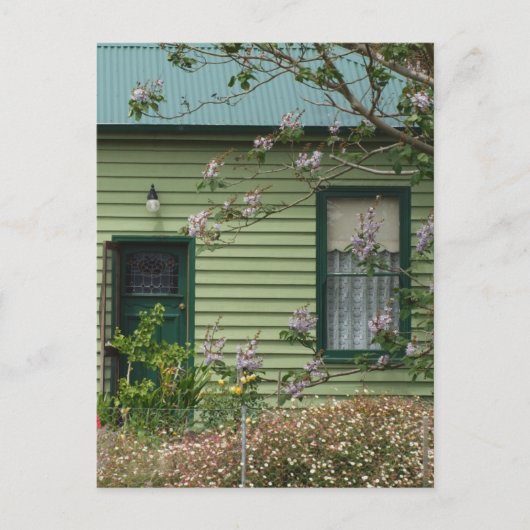 Groene katoen briefkaart (Voorkant)