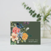 Groene katoendraan Botanische Land Tuin Bedankkaart (Staand voorkant)