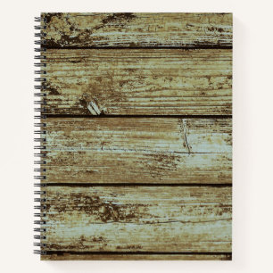 Groene katoenkern van hout, in de vorm van vloed,  notitieboek