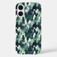 Groene katten camouflage patroon
