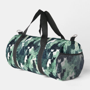 Groene katten camouflagepatroon plunjezak