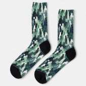 Groene katten camouflagepatroon sokken (Links)