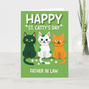 Groene katten Shamrocks Vader In Law Kaart