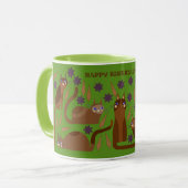 GROENE KATTENBOKAL VOOR VERJAARDAG MOK (Voorkant links)