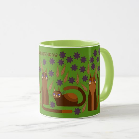 GROENE KATTENBOKAL VOOR VERJAARDAG MOK (Voorkant rechts)