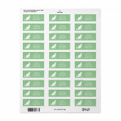 Groene kattenlabels met aangepast retouradres etiket (Full Sheet)